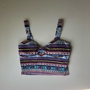 Padded colorful crop top